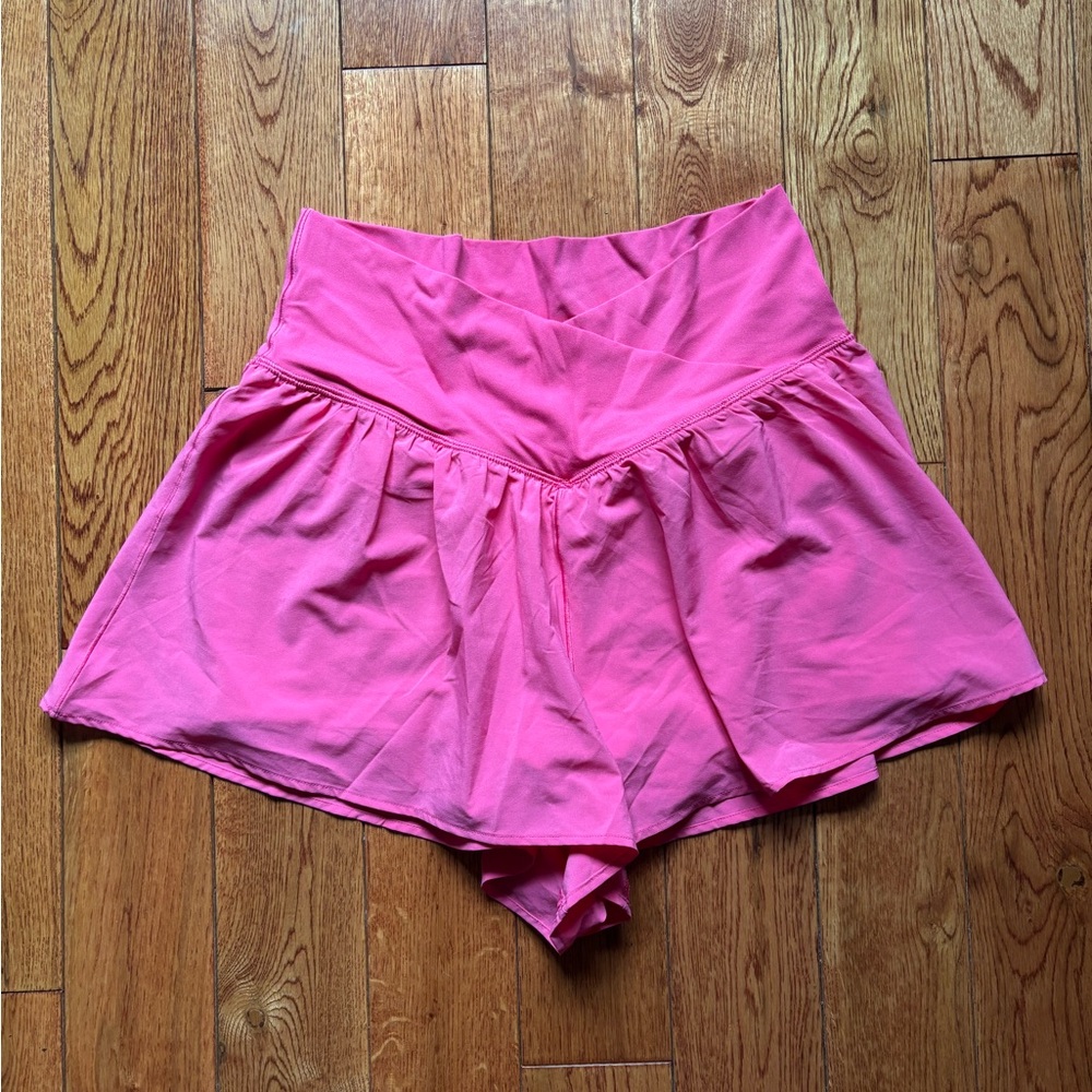 Aerie Pink Skorts with Flowy Design